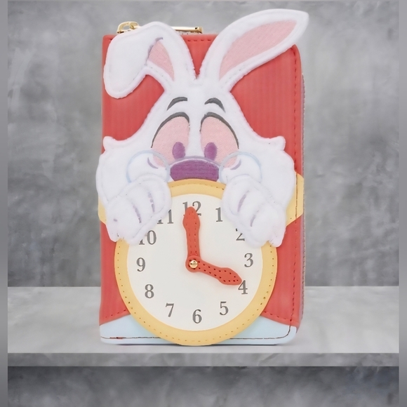 Loungefly Alice In Wonderland White Rabbit Backpack & Wallet Set - Picture 6 of 9